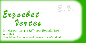 erzsebet vertes business card